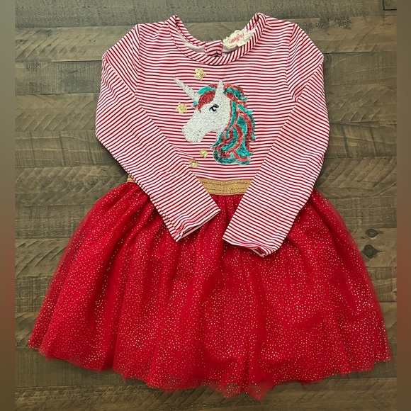 Bmagical | Red&White Striped Tulle Dress - Picture 1 of 6